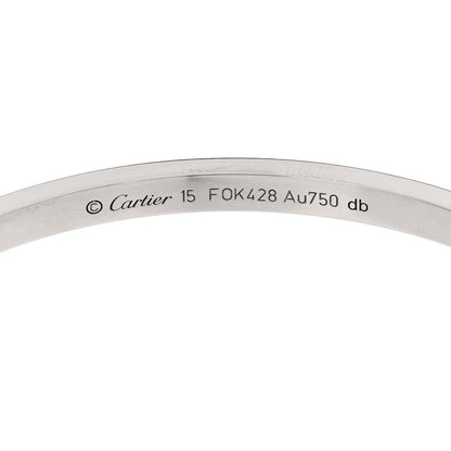 Cartier 18K White Gold Small LOVE Bracelet 15 6 of 8