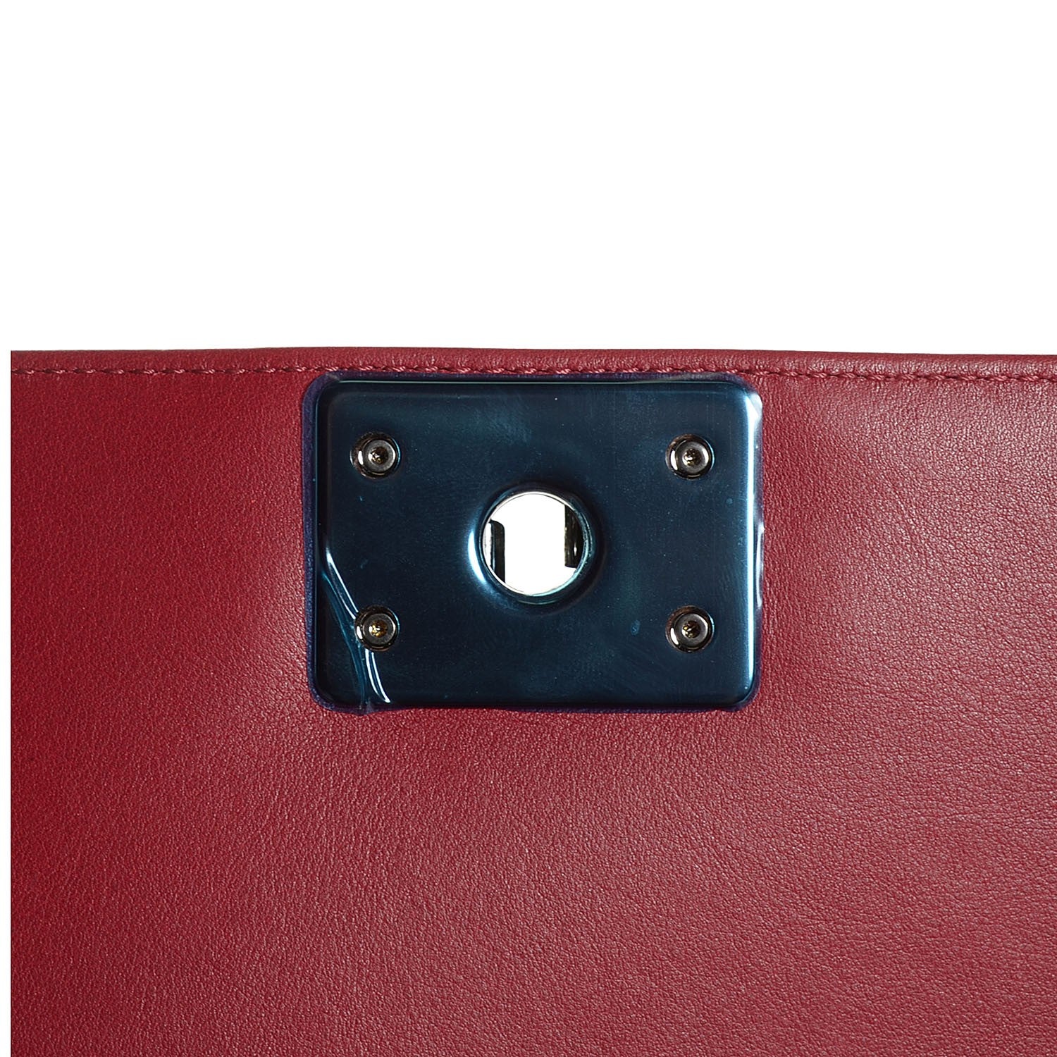 Chanel Calfskin Chain Chevron Medium Boy Flap Red 5 of 8
