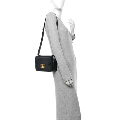 Celine Shiny Calfskin Medium Triomphe Black 2 of 13