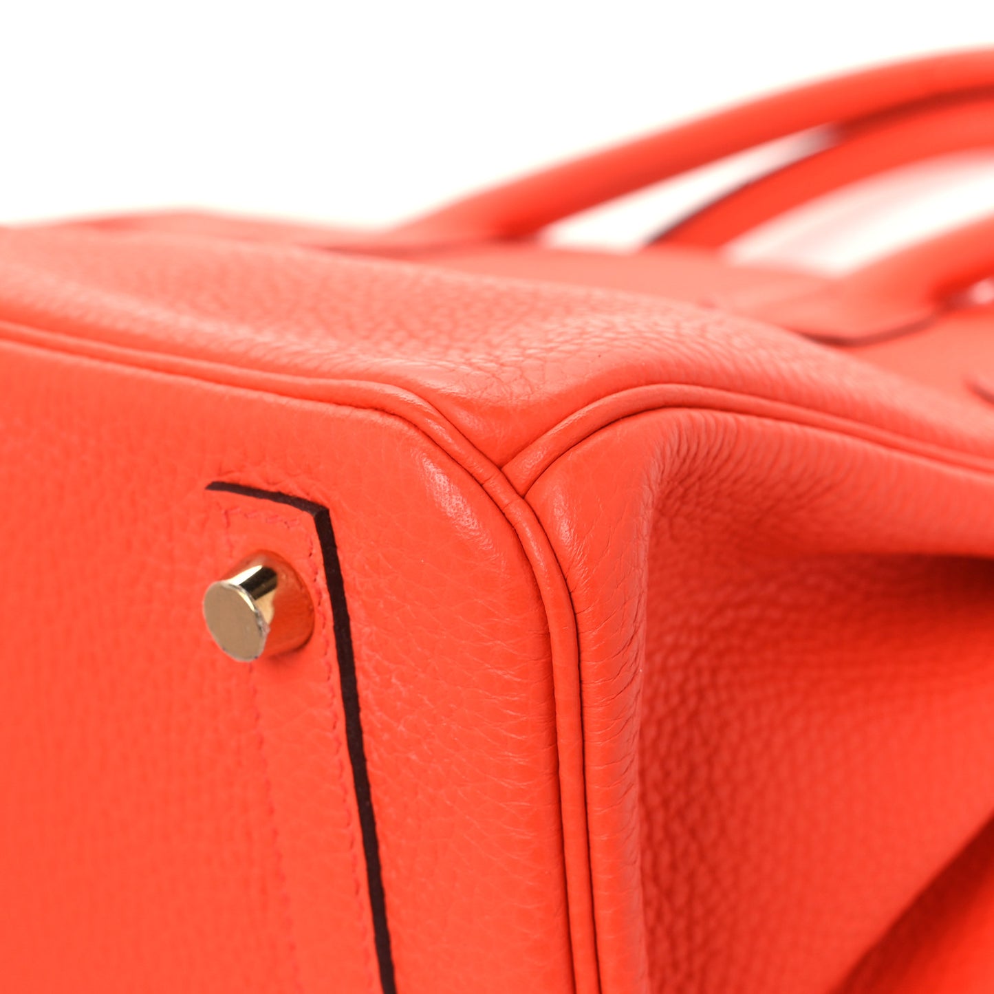 Taurillon Clemence Birkin 30 Orange Poppy