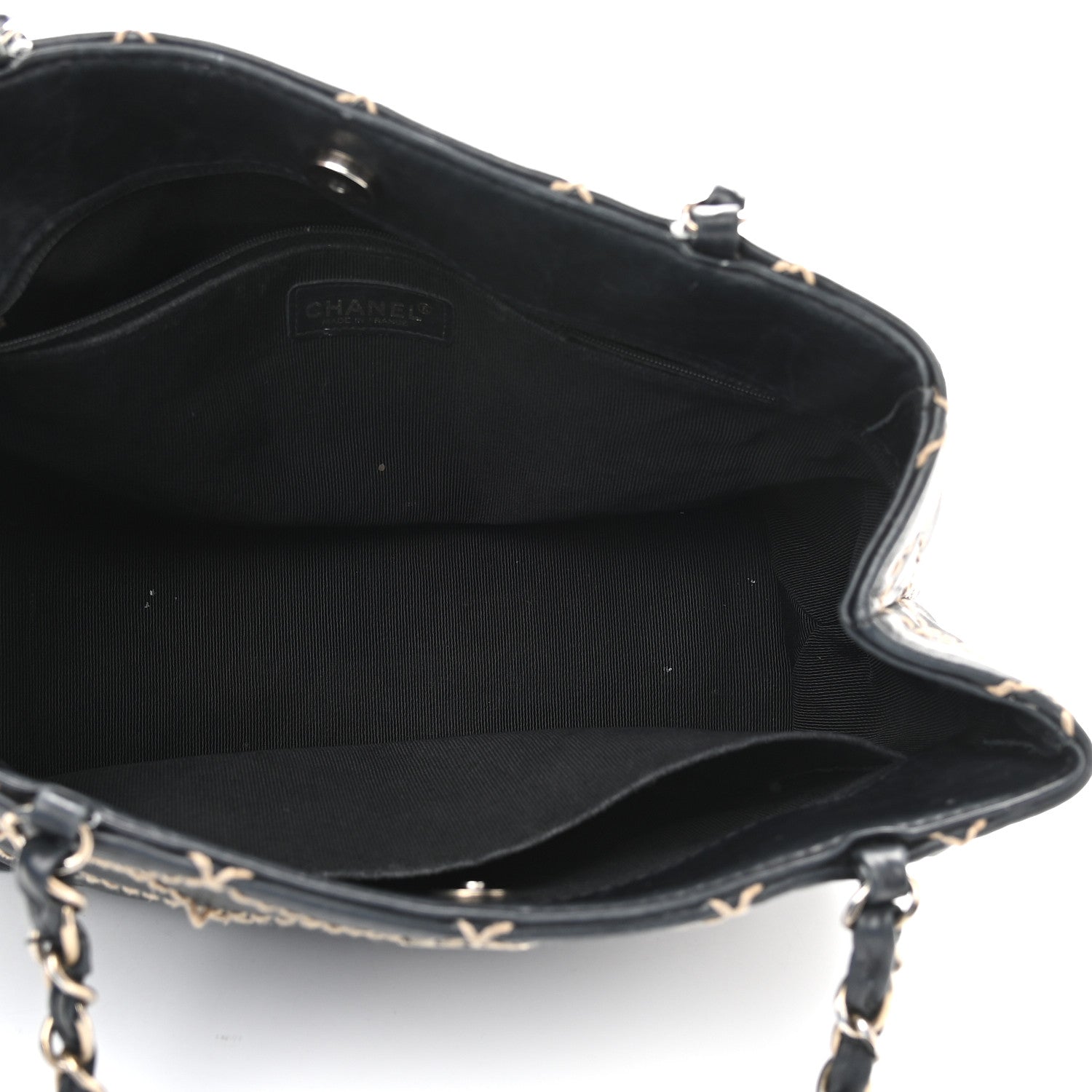 Chanel Calfskin Wild Stitch Shoulder Bag Black 6 of 11