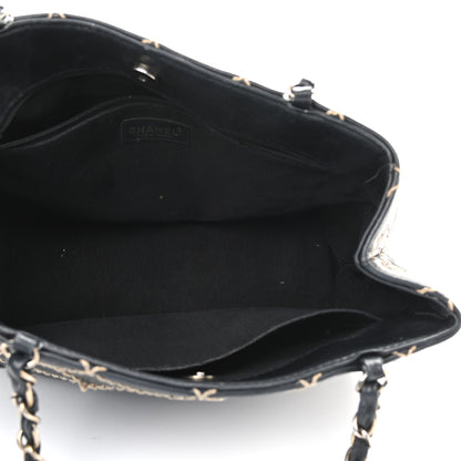 Chanel Calfskin Wild Stitch Shoulder Bag Black 6 of 11