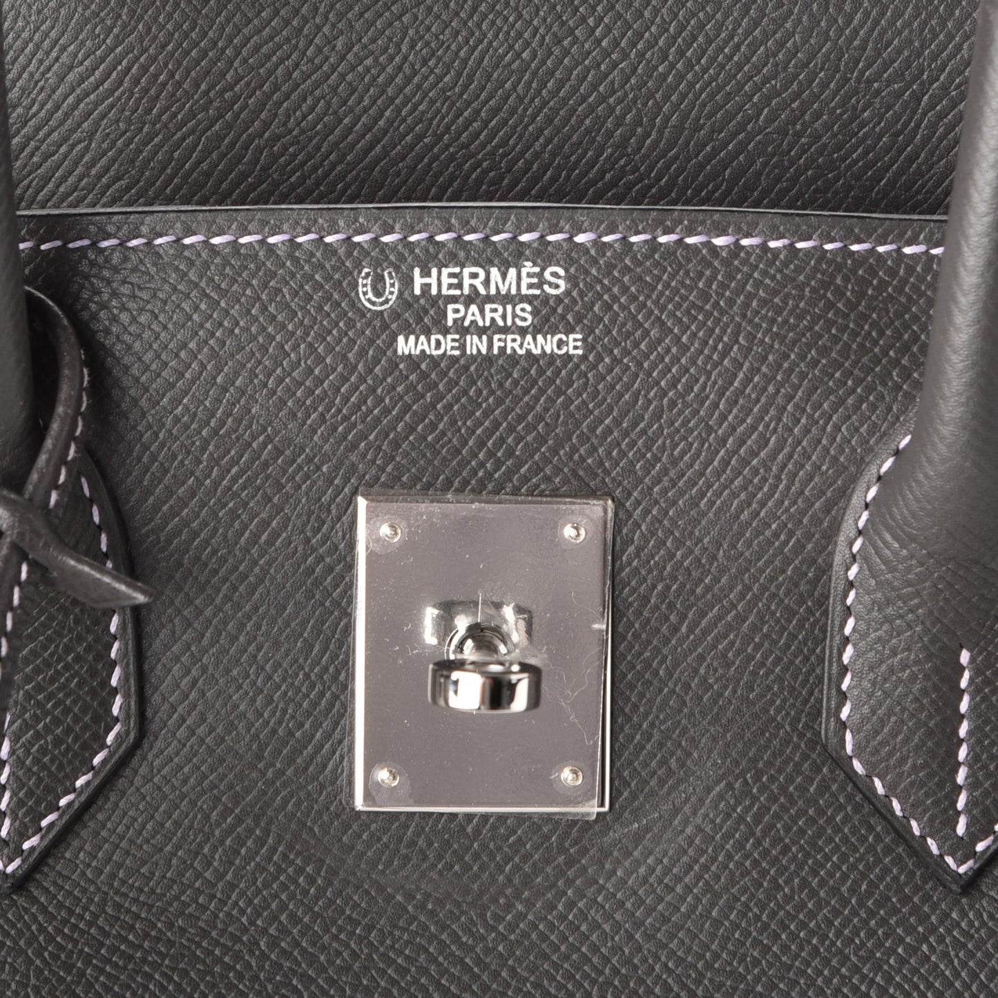 Epsom Horseshoe Birkin 35 Etain Lilac