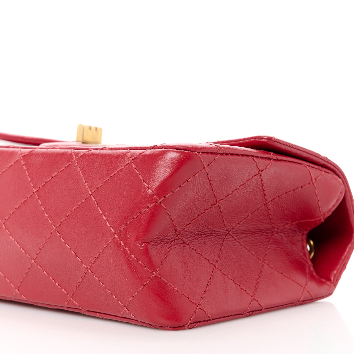 Chanel Aged Calfskin Quilted 2.55 Reissue Mini Flap Red 10 of 12