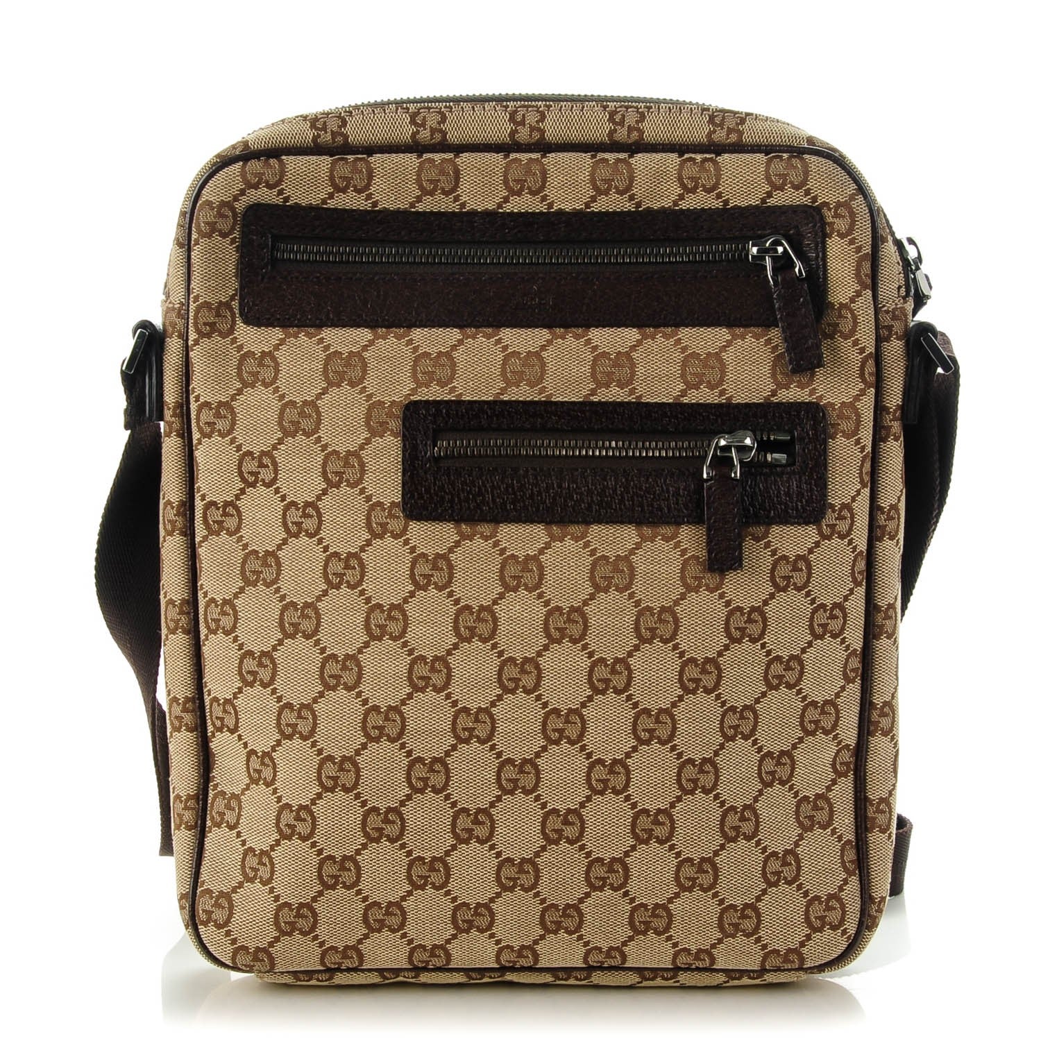 Gucci Monogram Messenger Bag Dark Brown 1 of 7