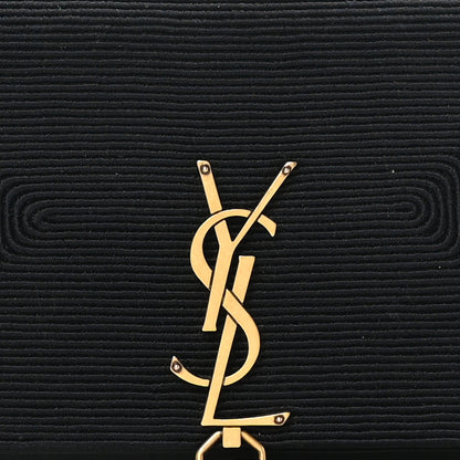Saint Laurent Satin Woven Monogram Kate Tassel Chain Wallet Black 7 of 9