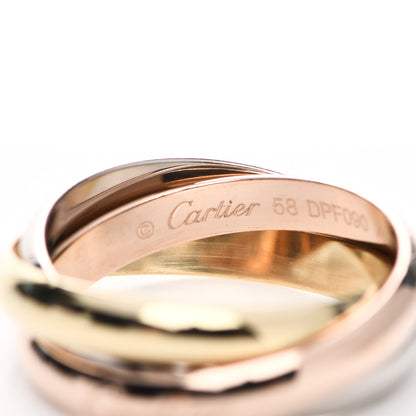 Cartier 18K Pink Yellow White Gold Classic Trinity Ring 58 8.25 5 of 6