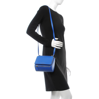 Givenchy Textured Calfskin Mini Pandora Box Crossbody Bag Indigo Blue 2 of 9