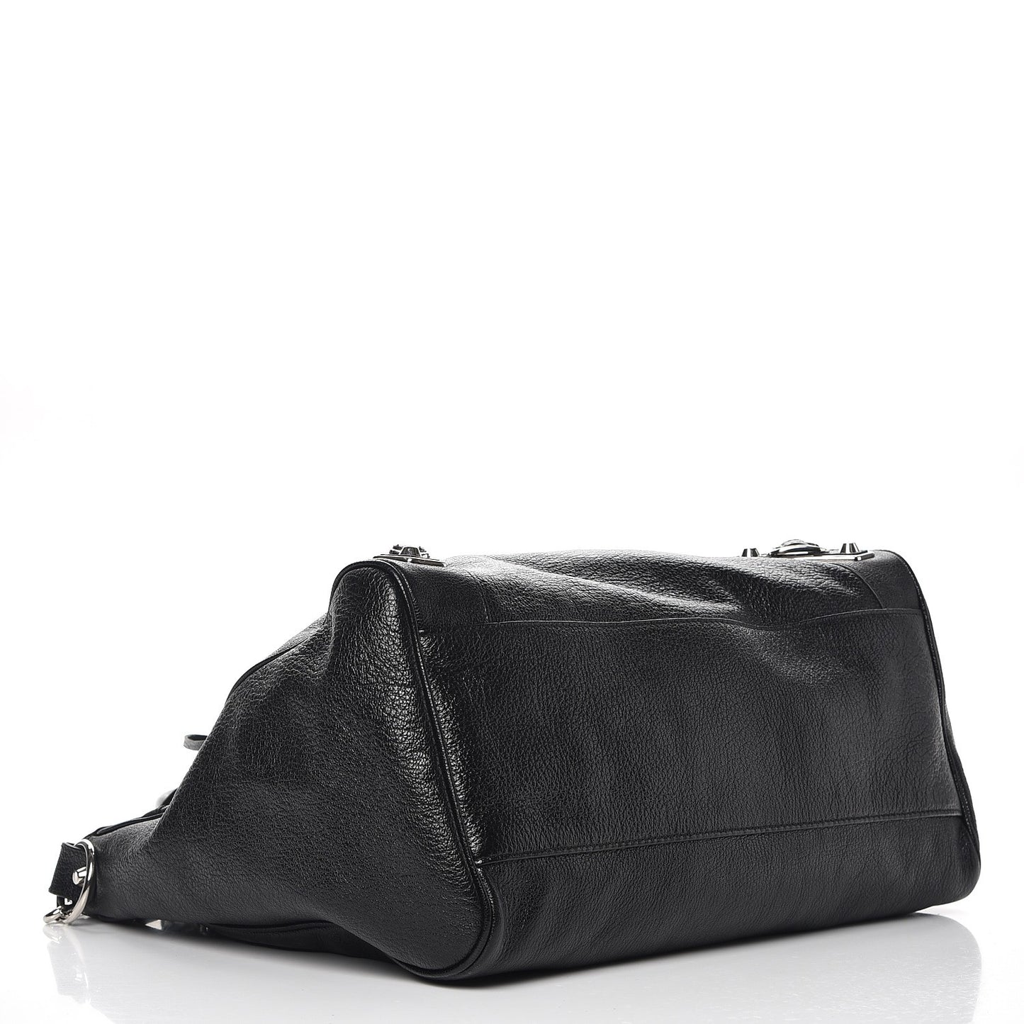 Chevre Silver Metallic Edge Hardware Velo Black