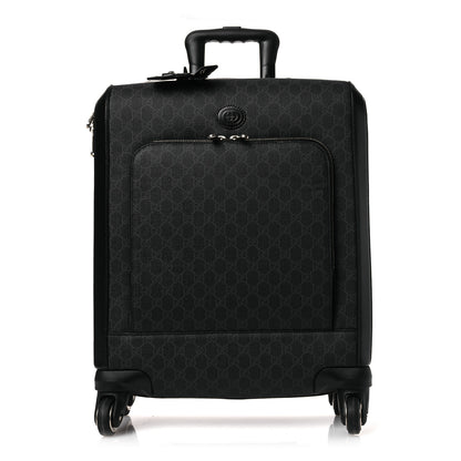 Gucci GG Supreme Monogram Calfskin Carry On Trolley Black 1 of 10