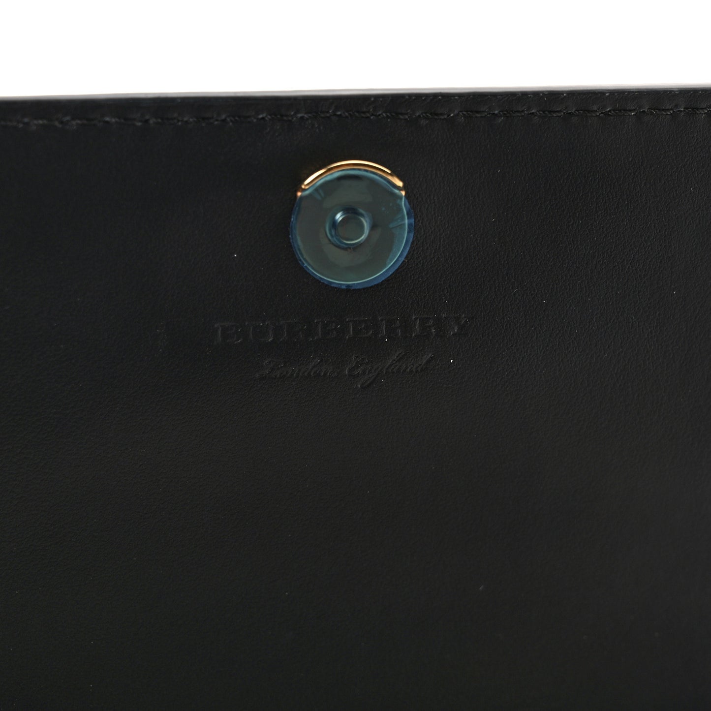 Grainy Calfskin House Check Henley Wallet On Chain Black