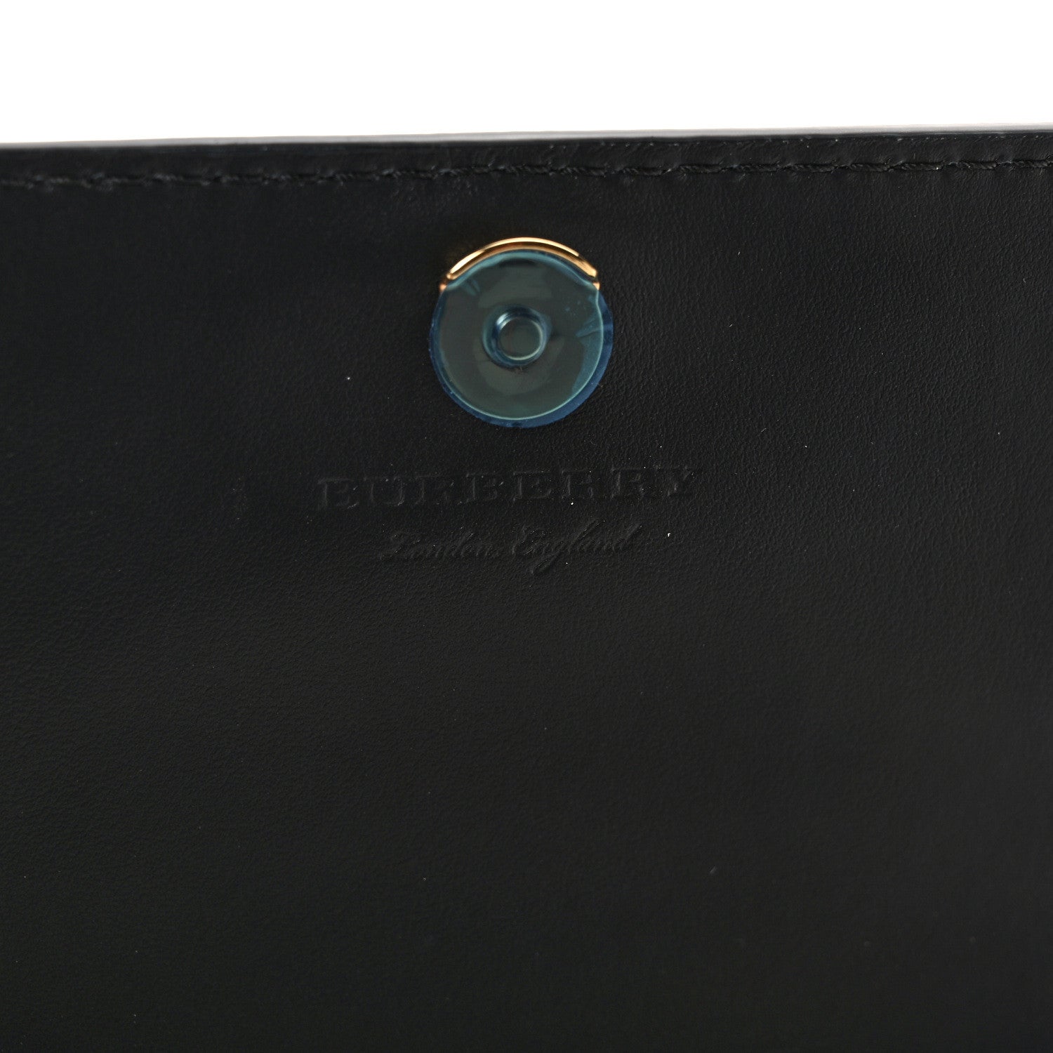 Burberry Grainy Calfskin House Check Henley Wallet On Chain Black 6 of 8