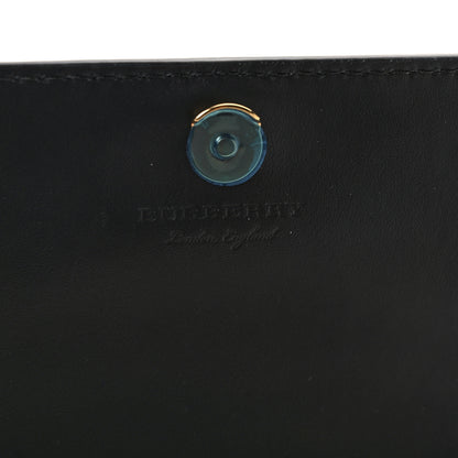 Burberry Grainy Calfskin House Check Henley Wallet On Chain Black 6 of 8