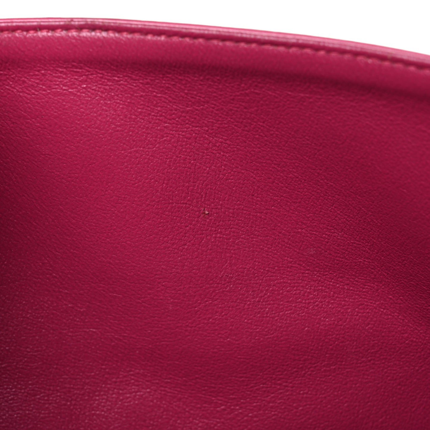 Patent Quilted Jumbo Double Flap Fuchsia