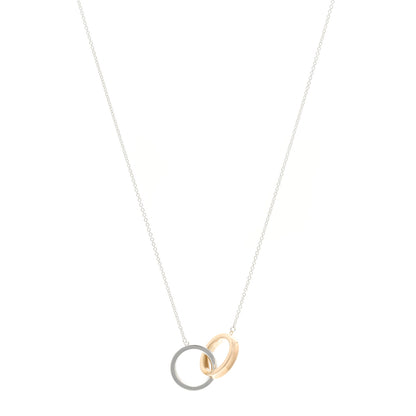 Tiffany Sterling Silver Rubedo 1837 Interlocking Circles Pendant Necklace 1 of 4