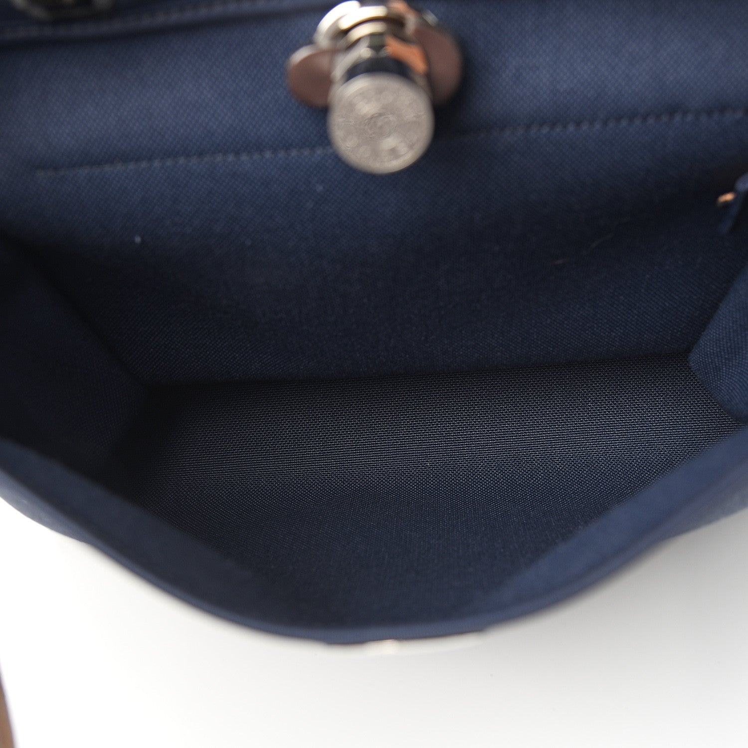 Hermes Vache Hunter Toile Herbag Zip 31 PM Bleu Marine Ebene 5 of 11