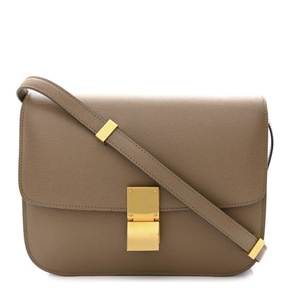 Celine Liege Calfskin Medium Classic Box Flap Bag Taupe 1 of 11