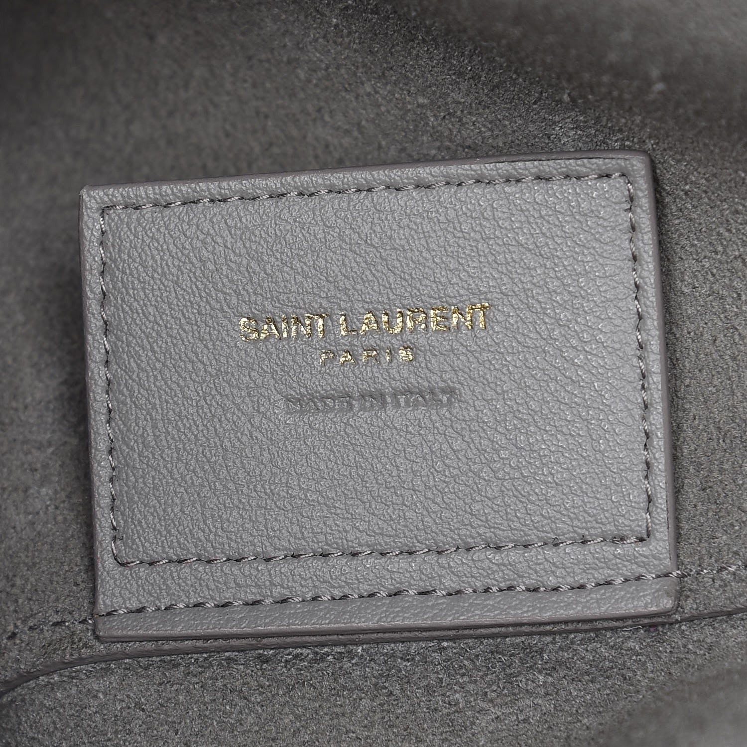 Saint Laurent Calfskin Large Shopping Tote Light Gray 7 of 8