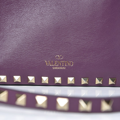 Valentino Garavani Calfskin Rockstud Camera Crossbody Bag Purple 10 of 10