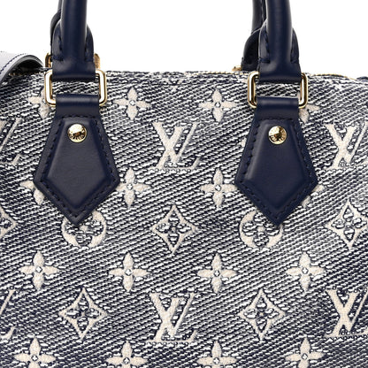 Louis Vuitton Monoglam Speedy Bandouliere 20 Blue 7 of 9