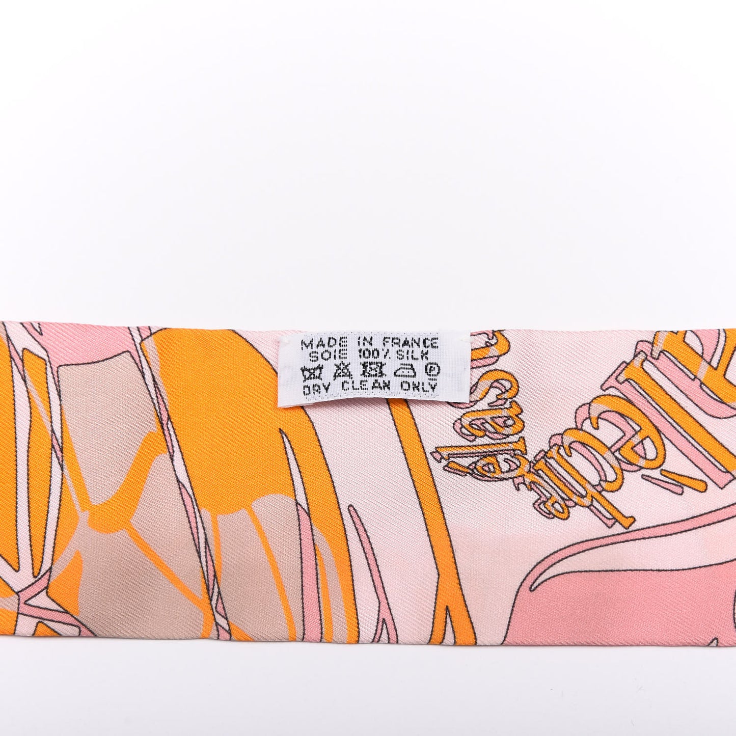 Silk Caleche Mors Et Bouteilles Twilly Rose Jaune Gris