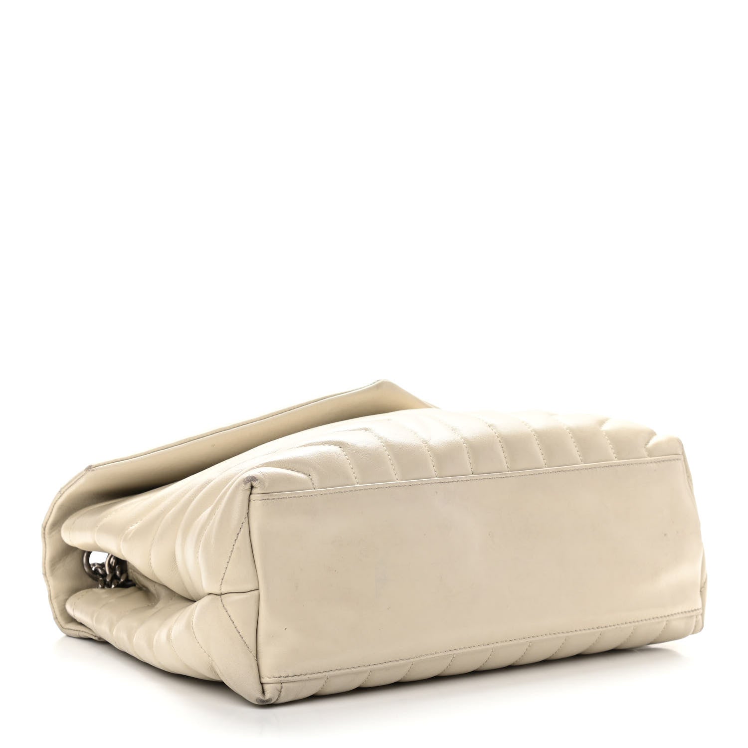 Saint Laurent Calfskin Y Quilted Monogram Medium Loulou Chain Satchel Nude Powder 4 of 14