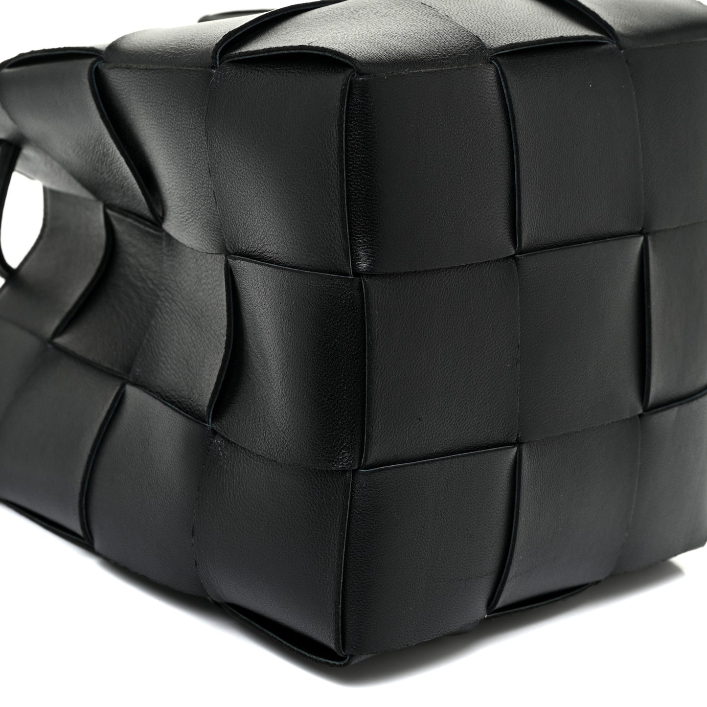 Nappa Maxi Intrecciato Cassette Bucket Bag Black