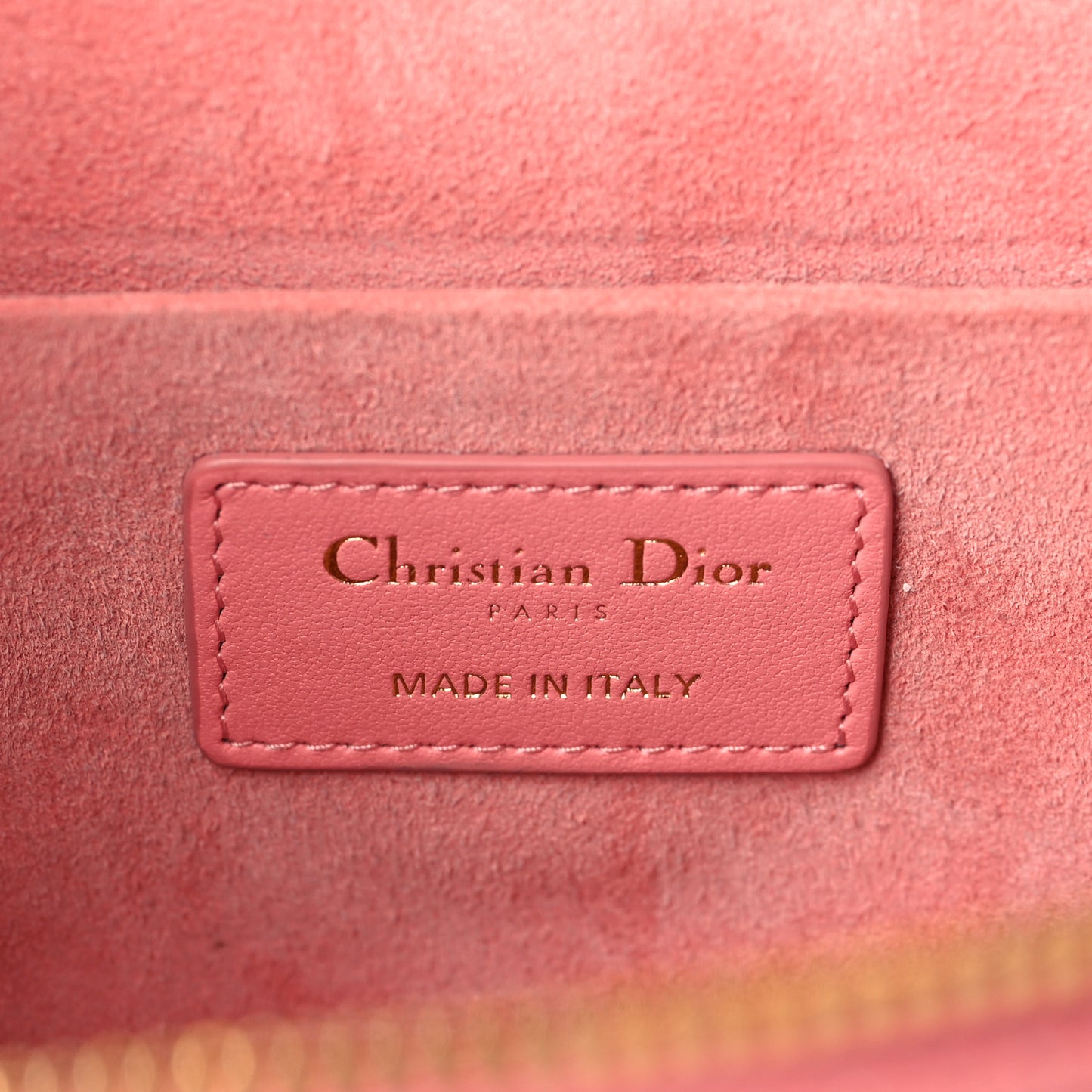 Lambskin Cannage Small Diortravel Vanity Case Pink