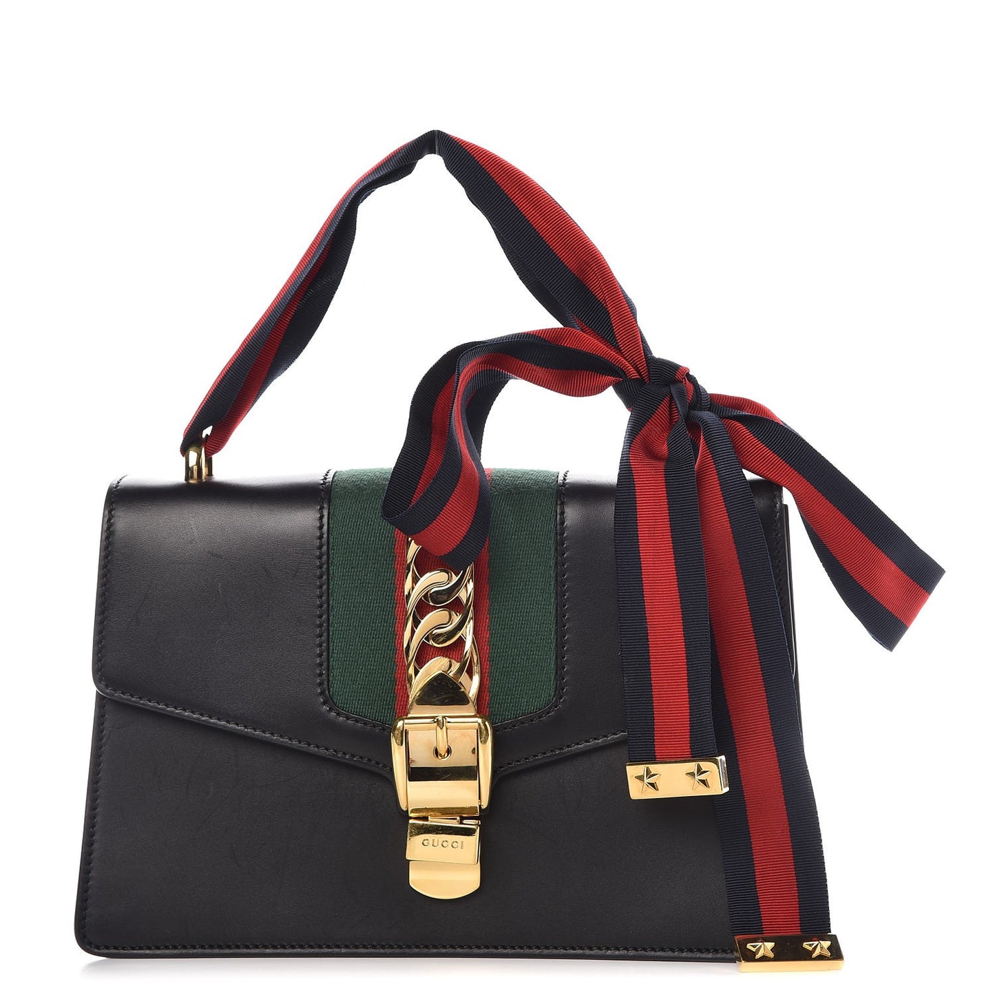 Calfskin Small Sylvie Shoulder Bag Black