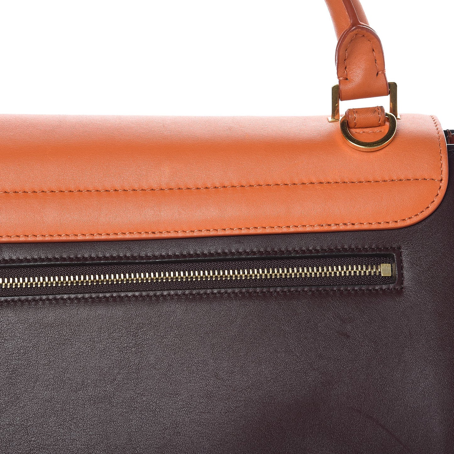 Smooth Calfskin Nubuck Small Tri-Color Trapeze