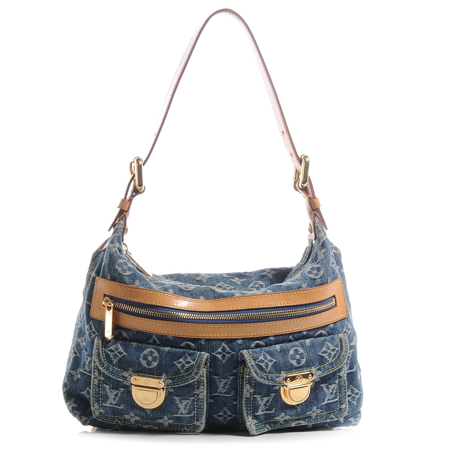 Louis Vuitton Monogram Denim Baggy PM Blue 1 of 8