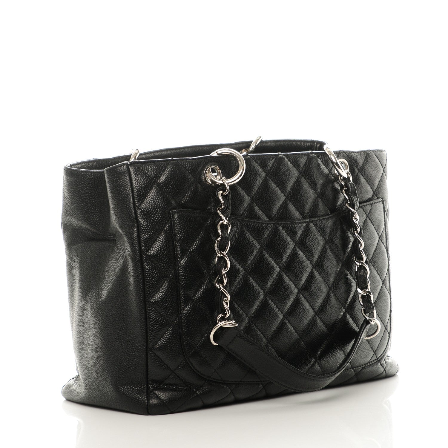 Chanel Caviar Quilted Grand Shopping Tote GST Black 3 of 7