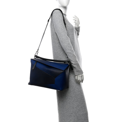 Loewe Calfskin Large Puzzle Edge Bag Dark Marino 2 of 17