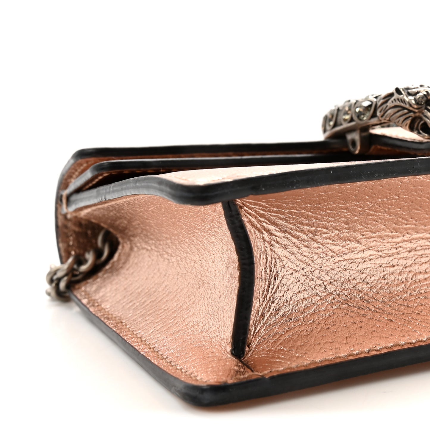 Metallic Calfskin Super Mini Dionysus Shoulder Bag Rose Gold