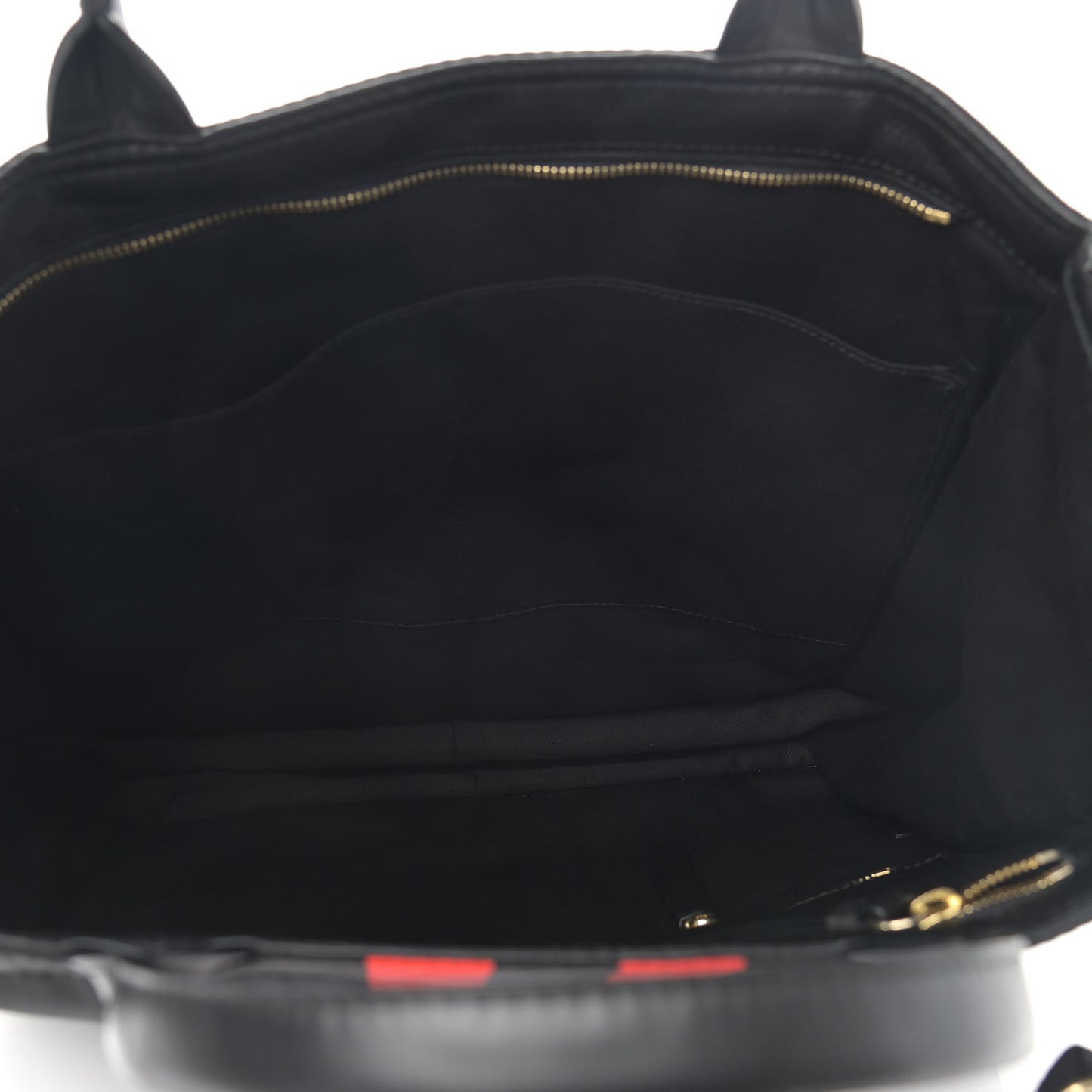 Nylon Target Print Tote Black