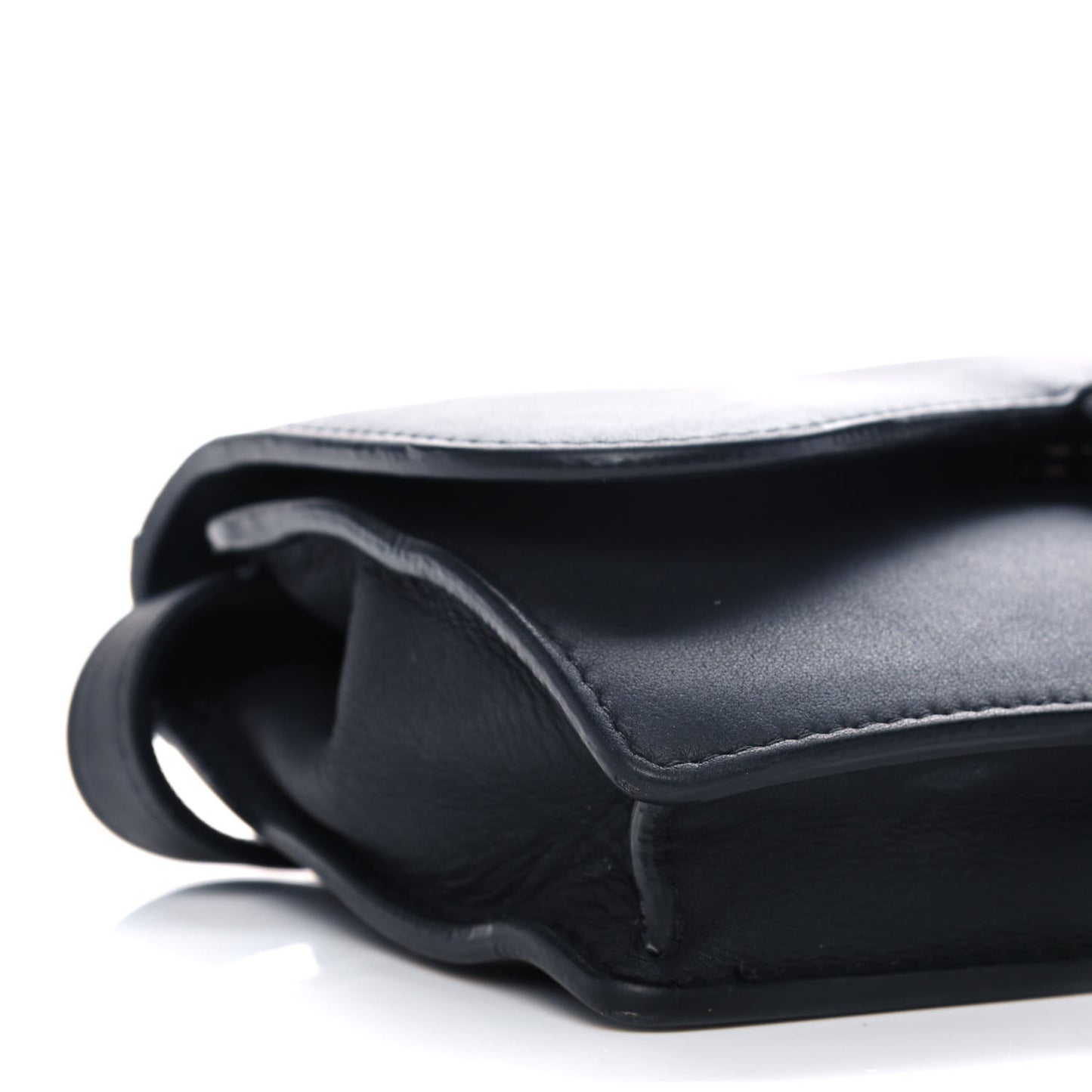 Ultra Matte Calfskin Saddle Belt Bag Black