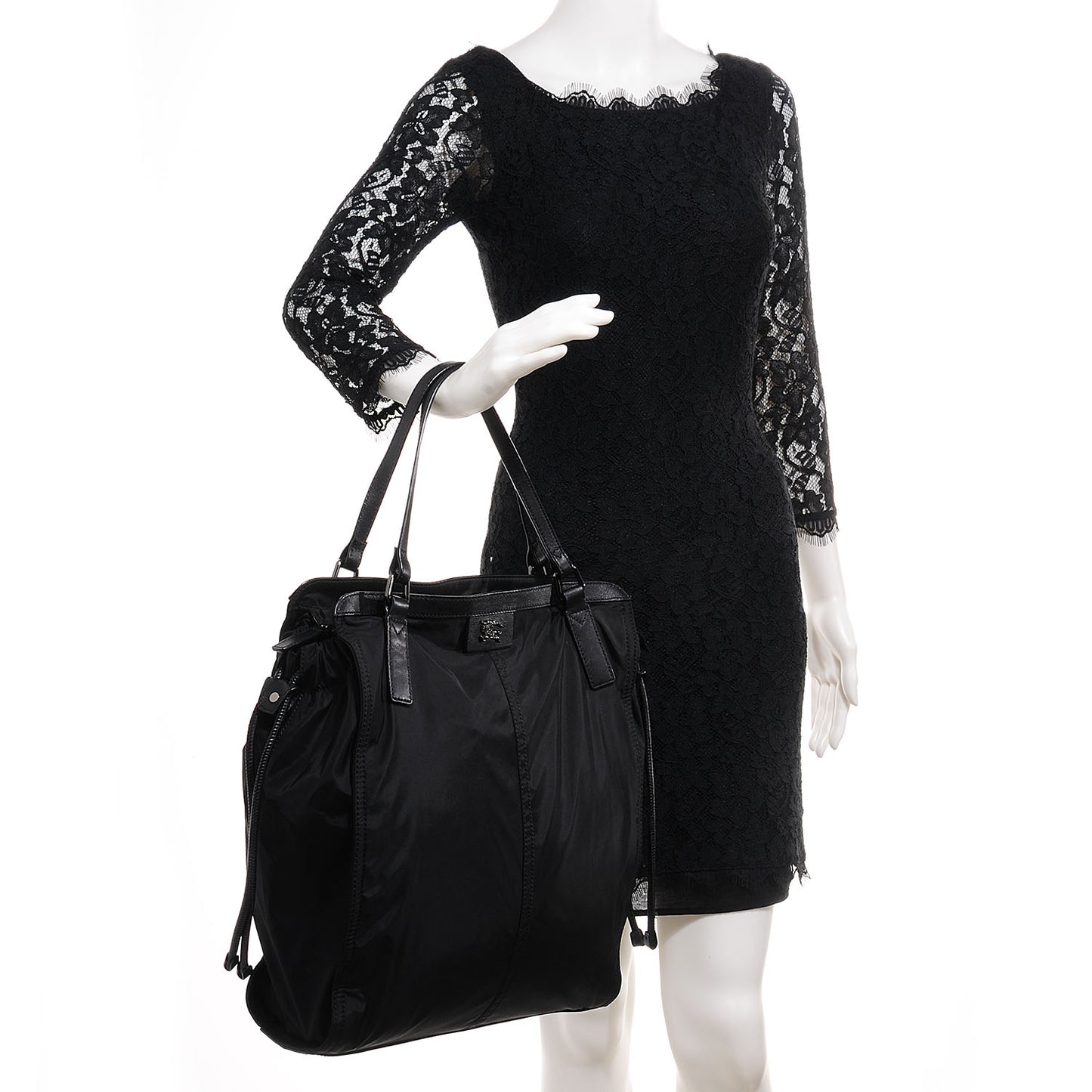 Nylon Buckleigh Packable Tote Black