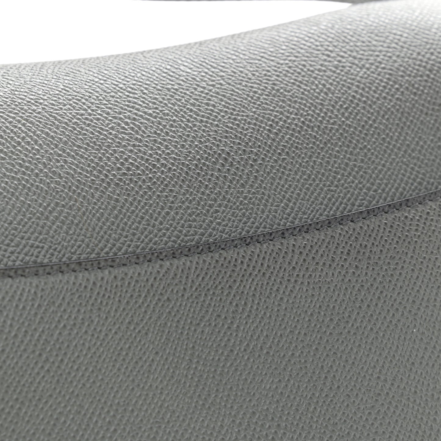 Grained Calfskin Saddle Bag Grey