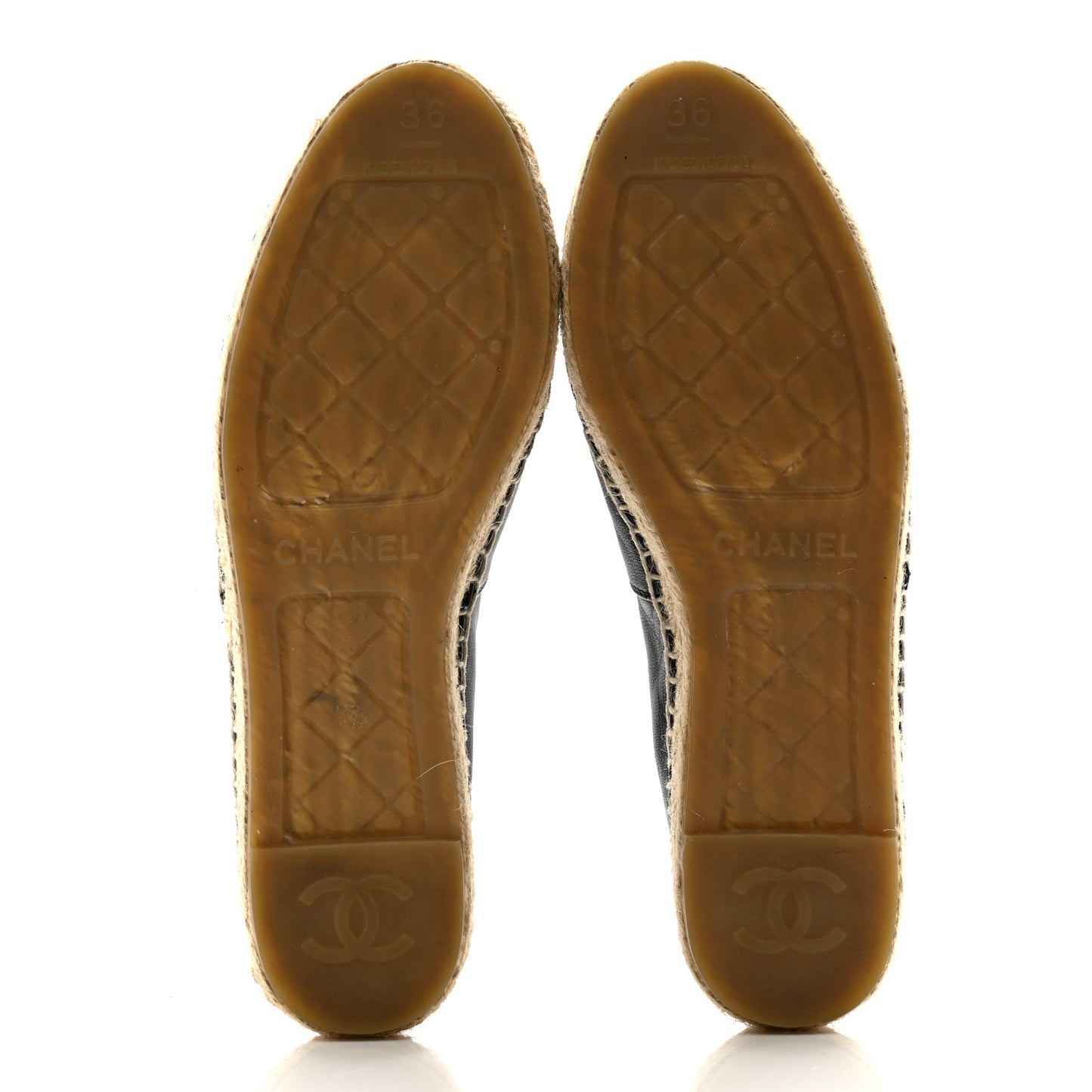 Lambskin CC Espadrilles 36 Black