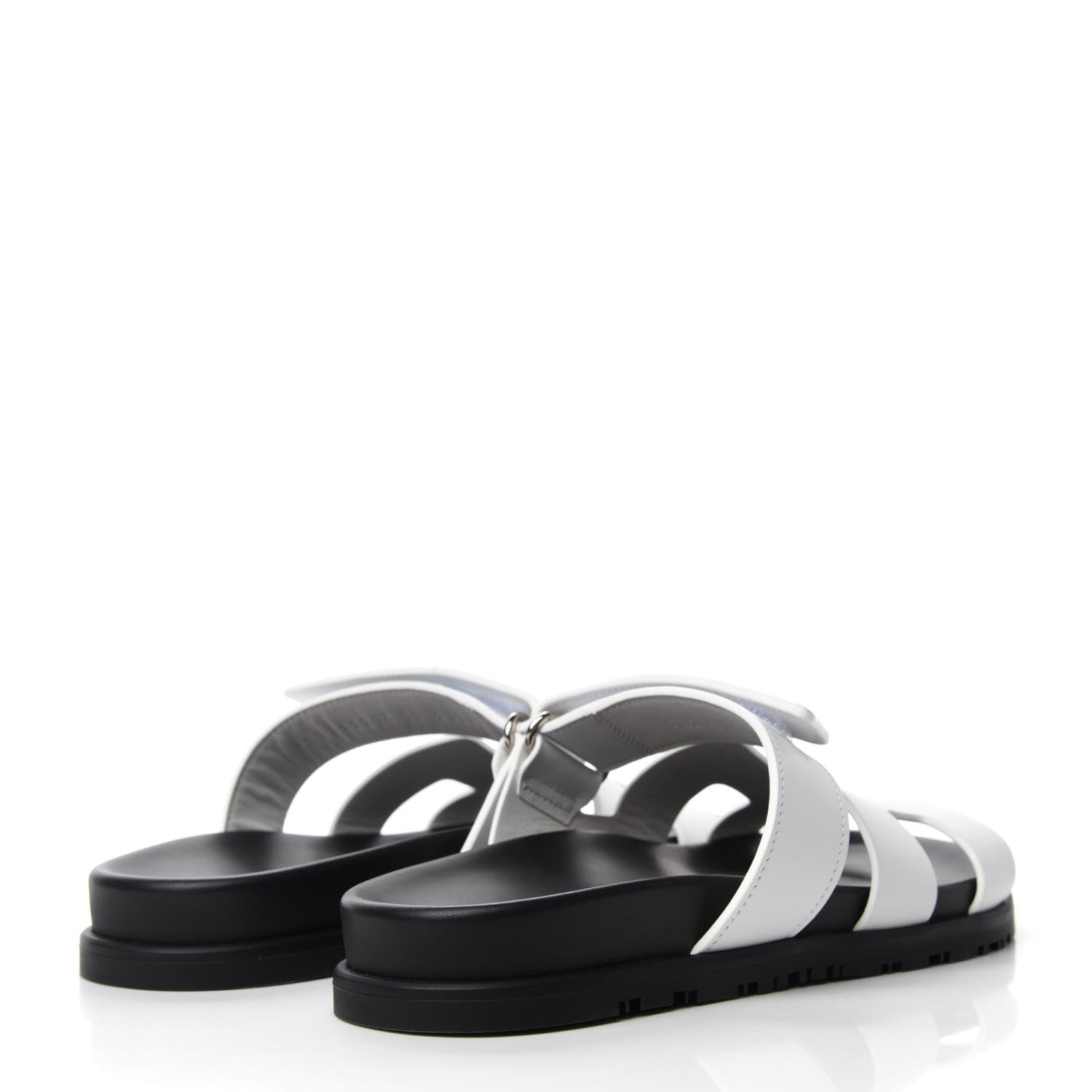 Hermes Calfskin Womens Chypre Sandals 38 White 4 of 9