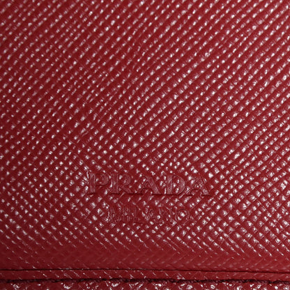 Prada Saffiano Metal Wallet Rubino 6 of 9