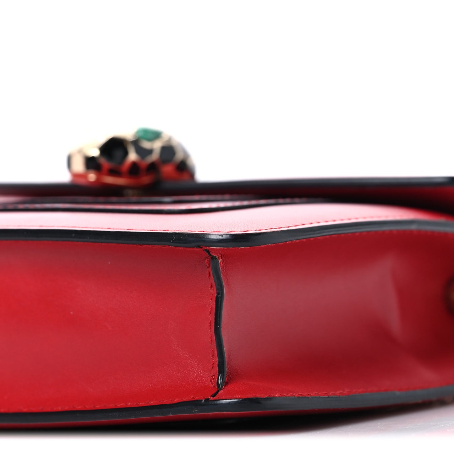Calfskin Small Serpenti Forever Snake Strap Crossbody Bag Red