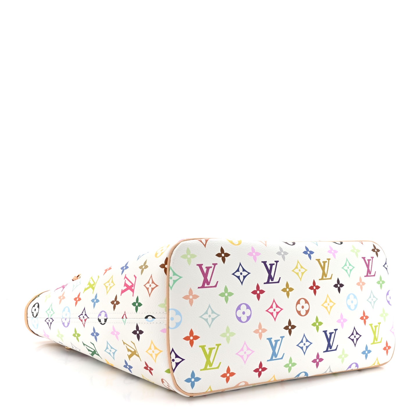 LV x TM Monogram Multicolor Neverfull MM White