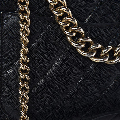 Chanel Caviar Quilted Large Studded Flap Black 18 of 23