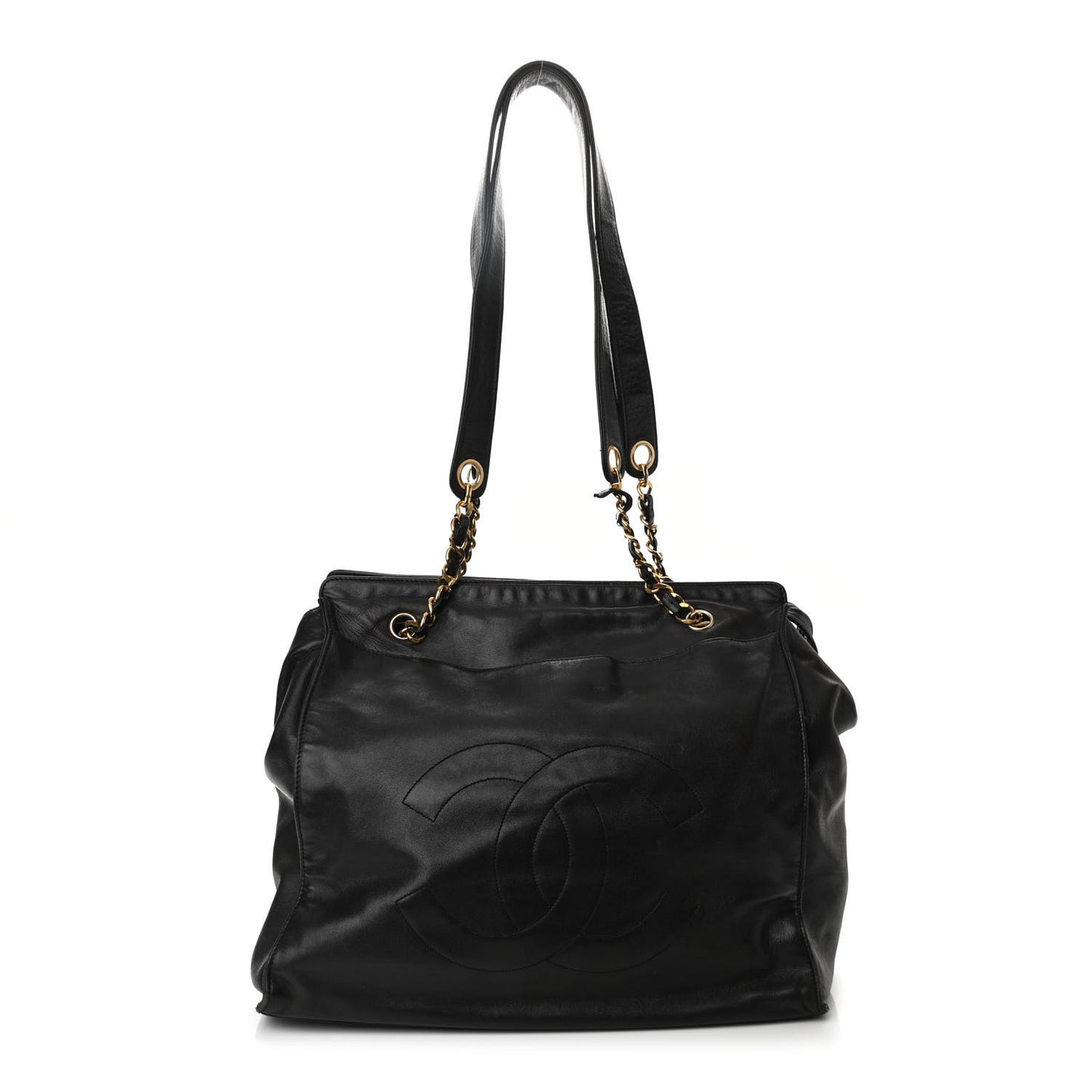 Lambskin CC Shoulder Bag Black