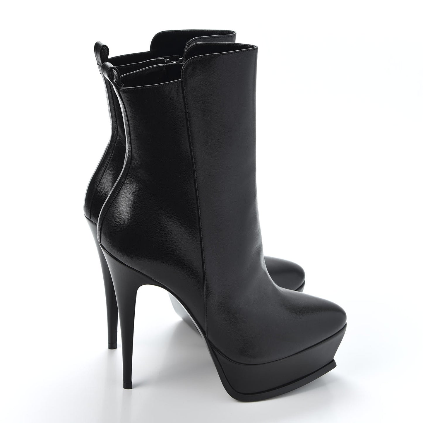 Nappa Tribute Platform Ankle Boots 38.5 Black