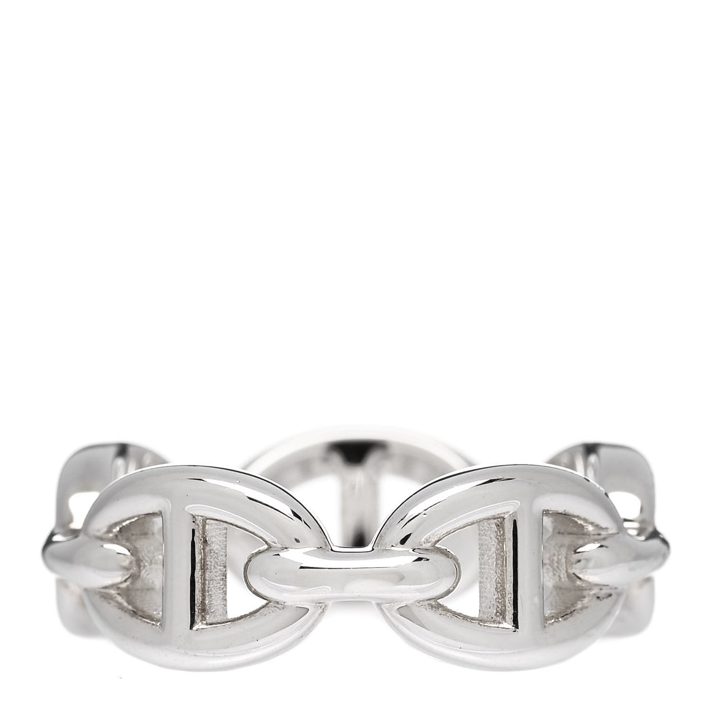 Sterling Silver PM Chaine d'Ancre Enchainee Band Ring 52 6