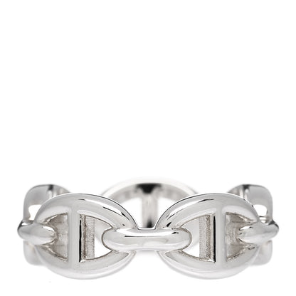 Hermes Sterling Silver PM Chaine d'Ancre Enchainee Band Ring 52 6 3 of 9