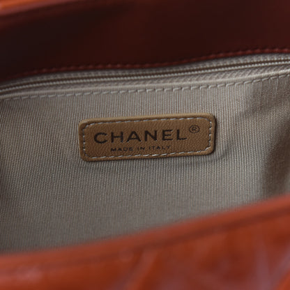Chanel Glazed Crinkled Lambskin Large East West Flap Red 8 of 10