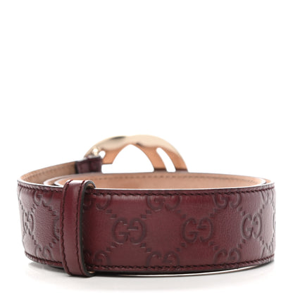 Gucci Guccissima Signature Interlocking G 40mm Belt 80 32 Scarlatto 2 of 6